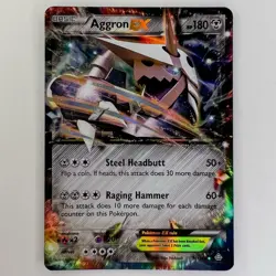 Pokemon TCG Aggron EX 93/160 XY Primal Clash Holo Card - Image 2