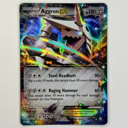 Pokemon TCG Aggron EX 93/160 XY Primal Clash Holo Card - Image 3