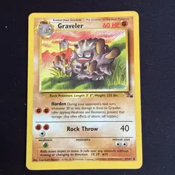 Pokemon TCG Graveler Uncommon Card 37/62 Fossil WOTC 1999 Vintage - Image 1