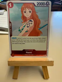 ONE PIECE Card Game: Nami Character Card- *OP01-016* Romance Dawn Series *Foil* - Image 1