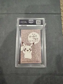 PSA 9 MINT Poncho Wearing Pikachu MEGA Charizard Y BUSINESS Pokemon Card 317 - Image 2