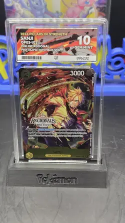 One Piece English Sanji OP03-102 Offline Regionals Participation 2024 ACE 10 - Image 1