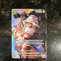 Bandai One Piece Card Game Bartholomew Kuma EB04-054 SP Holo 7000 Cost 7 - Image 1