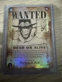 Bandai One Piece CCG Portgas.D.Ace OP13-119 SP Holo Alt Art Carrying on His Will - Image 1