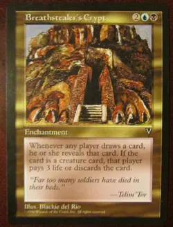 MTG Breathstealer's Crypt Visions Regular Lightly Played - Image 1