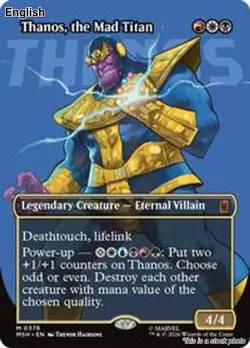 (Preorder) Thanos, the Mad Titan (Borderless) (0367) EN [MSH - 376] - NM TCG MTG - Image 1