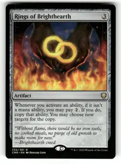 Rings of Brighthearth NM Commander Legends 335 MTG Regular Rare - Image 1