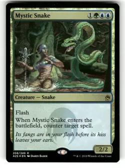 Mystic Snake LP Foil Masters 25 208 MTG Rare - Image 1