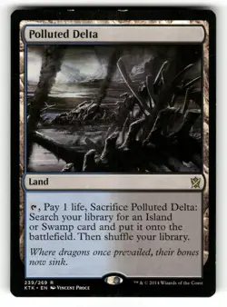 Polluted Delta LP Khans of Tarkir 239 MTG Regular Rare - Image 1