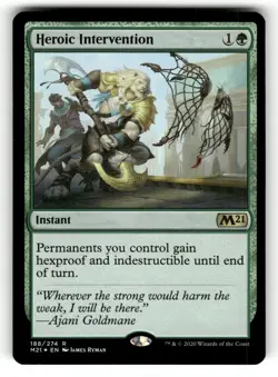 Heroic Intervention NM Foil Core Set 2021 188 MTG Rare - Image 1