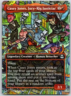 Casey Jones Jury-Rig Justiciar Borderless207 Teenage Mutant Ninja Turtles MTG NM - Image 1
