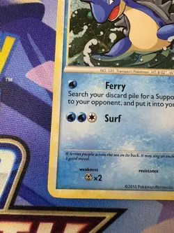 Lapras Holo HeartGold SoulSilver Pokemon Card #HGSS14 Black Star Promo - Image 5