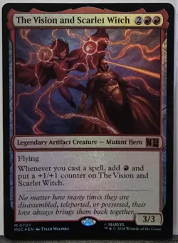 MTG The Vision and Scarlet Witch 707 Commander: Marvel Super Heroes Foil - Image 1