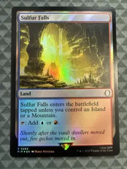 MTG Sulfur Falls #0294 Foil Rare Universes Beyond: Fallout (PIP) - Image 2