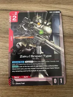 Zaku I Sniper Type - Gundam Card Game #GD01-048 - GD01 - NM Foil Newtype Rising - Image 1