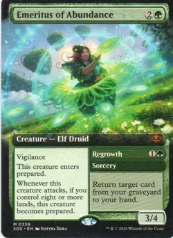 MTG: Secrets of Strixhaven: Extended Art Emeritus of Abundance: LP Condition - Image 1
