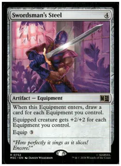Swordsman's Steel 752 Commander: Marvel Super Heroes Magic: The Gathering NM - Image 1