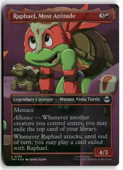Raphael, Most Attitude (Borderless) 0199 FOIL TMT UC MTG NM - Image 1