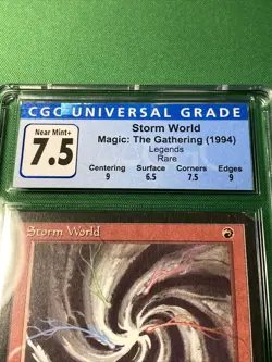 Storm World x1 mtg CGC Graded 7.5 Near Mint English Legends 9/6.5/7.5/9 - Image 2