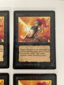 Magic The Gathering - Beta Edition - Paralyze Lot Of 4 - Image 4