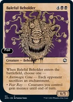 Baleful Beholder (Showcase) [Adventures in the Forgotten Realms] NM Foil - Magic - Image 1