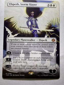 Elspeth, Storm Slayer (Borderless) Tarkir: Dragonstorm Regular - Image 3