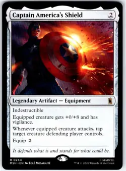 CAPTAIN AMERICA'S SHIELD - 244 - RARE - MARVEL SUPER HEROES - MTG - NM - Image 1