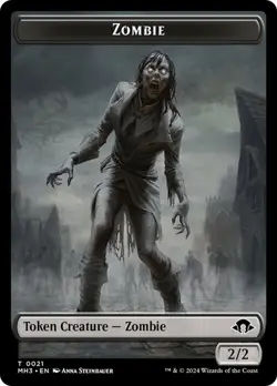 4x Plant/Zombie Token, Modern Horizons 3 Tokens, MTG, 4 pack, Magic Tokens - Image 1
