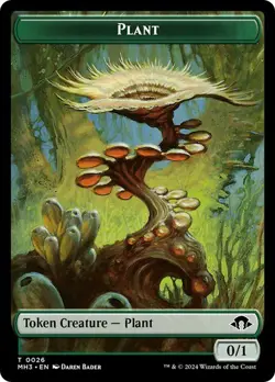 4x Plant/Zombie Token, Modern Horizons 3 Tokens, MTG, 4 pack, Magic Tokens - Image 2