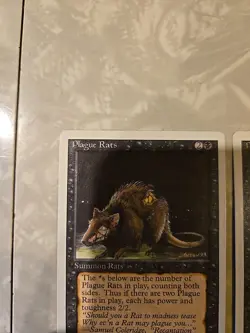 4 MTG Revised Plague Rats Never Played NM/M - Image 2