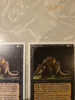 4 MTG Revised Plague Rats Never Played NM/M - Image 3