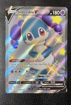 Pokemon TCG Indeedee V Shining Fates SV114/SV122 Holo Shiny Holo Rare NM/M - Image 1