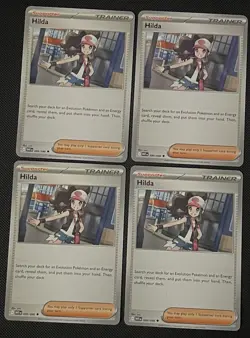 4x Hilda 084/086 SV:White Flare Pokemon Playset X4 NM - Image 1