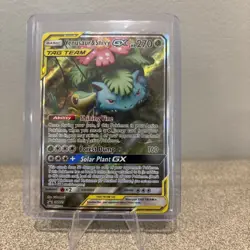 Pokemon TCG Venusaur & Snivy GX Black Star Promo SM229 Holo Card - Image 1