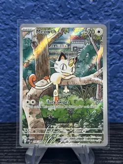 Pokemon Meowth 106/094 – Phantasmal Flames – English IR (Illustration Rare) - Image 1