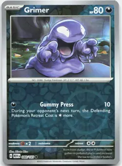 Grimer 088/165 Common 151 Pokemon Reverse Holo Near Mint - Image 1