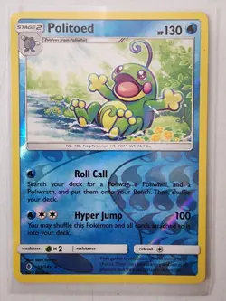 Pokemon 2017 Guardians Rising Politoed 25/145 Reverse Holo Rare - Image 1