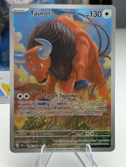 Tauros 96/86 Illustration Rare Pokemon Chaos Rising Full Art Pokemon TCG MINT - Image 1