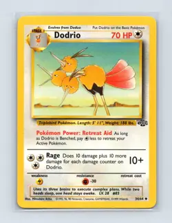 Dodrio 34/64 Uncommon Jungle Pokemon Unlimited Lightly Played - Image 1