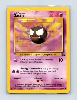 Gastly 33/62 Uncommon Fossil Pokemon Unlimited Lightly Played - Image 1