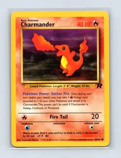 Charmander 50/82 Common Team Rocket Pokemon Unlimited Lightly Played - Image 1