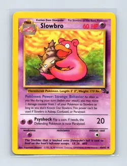 Slowbro 43/62 Uncommon Fossil Pokemon Unlimited Lightly Played - Image 1