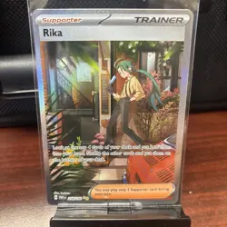 Pokemon TCG Rika 258/182 SV04 Paradox Rift Special Illustration Rare Holo - Image 3