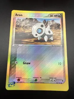 Pokemon TCG Aron 50/109 EX Ruby & Sapphire Reverse Holo LP - Image 3