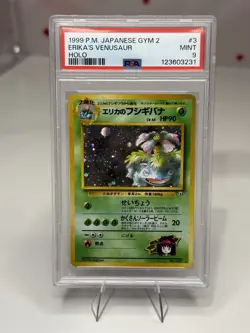 The Pokemon Company 1999 Japanese Gym 2 Erika's Venusaur Holo #3 PSA 9 - Image 1