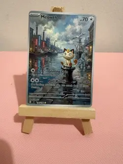 Meowth Machop Wingull Pokemon Card Display Art Card City - Image 1