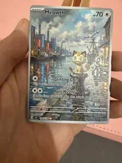 Meowth Machop Wingull Pokemon Card Display Art Card City - Image 2