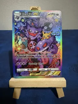 Halloween Gengar Pikachu Haunter Duskull Gastly Pokemon Card DISPLAY ART CARD - Image 1