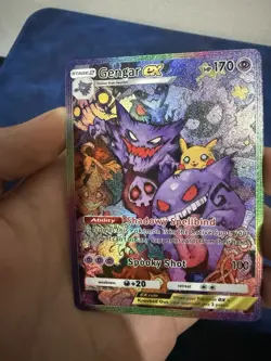 Halloween Gengar Pikachu Haunter Duskull Gastly Pokemon Card DISPLAY ART CARD - Image 2