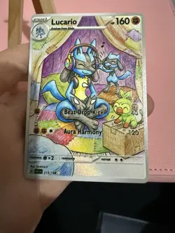 Music Lucario Riolu Grookey Pokemon Card Display Art Card - Image 2